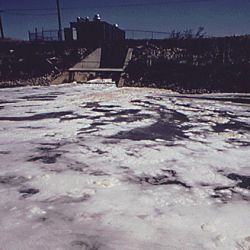 Discharge from Sewage Treatment Plant into the South Platte River