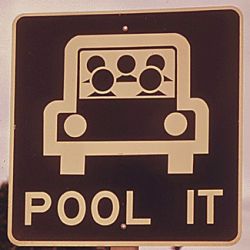 "Pool It" Sign North Of Vancouver, Washington, Was A Reminder That The Gasoline Shortage Was Not Over In March, 1974 And Sharing Rides Was A Good Idea
