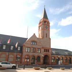 Union Pacific Railroad Depot in Cheyenne, Wyoming, viewed during visit by Secretary Gale Norton for ceremonies marking the designation of the Depot as a National Historic Landmark