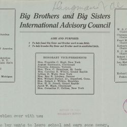 Big Brothers and Sisters Memorandum 