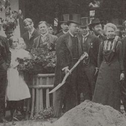 Theodore Roosevelt Replanting a Bahai Orange Tree