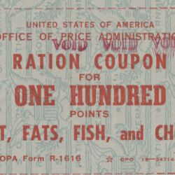 Ration Coupon for Meat, Fish, and Cheese