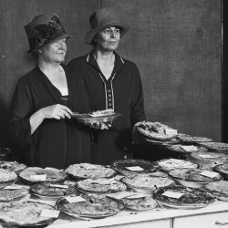 Pie Judging Contest with Dr. Louise Stanley and Mary Lindsay