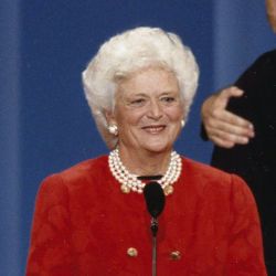 First Lady Barbara Bush at the Republican National Convention in Houston, Texas