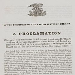 Presidential Proclamation regarding the Oregon Treaty