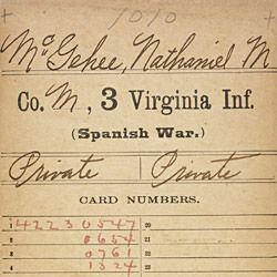Service Record Envelope for Nathaniel M. McGehee