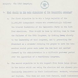Memorandum from Clark Clifford to President Harry S. Truman regarding the 1948 Campaign