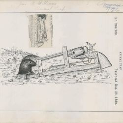 Drawing of an Animal Trap by J. A. Williams
