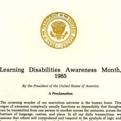 Learning Disabilities Awareness Month Proclamation