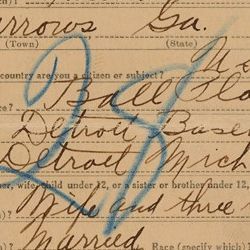 World War I Draft Registration Card for Tyrus R. Cobb