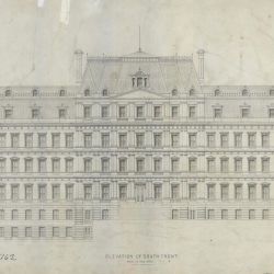Elevation Drawing for the South Front of the State, War and Navy Building