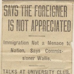 Says the Foreigner is Not Appreciated, Brooklyn Standard Union