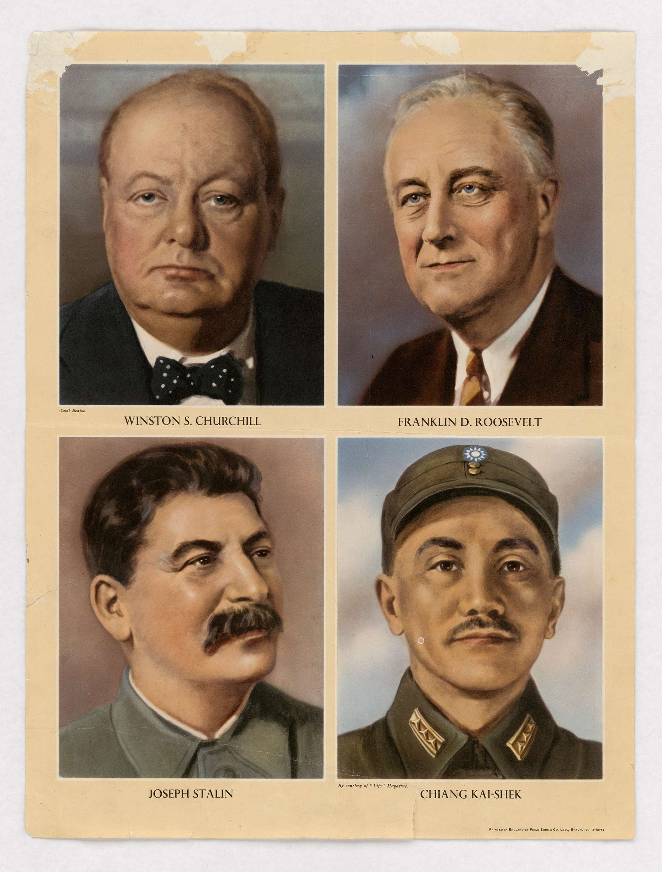 Winston S. Churchill, Franklin D. Roosevelt, Joseph Stalin, Chiang Kai-Shek
