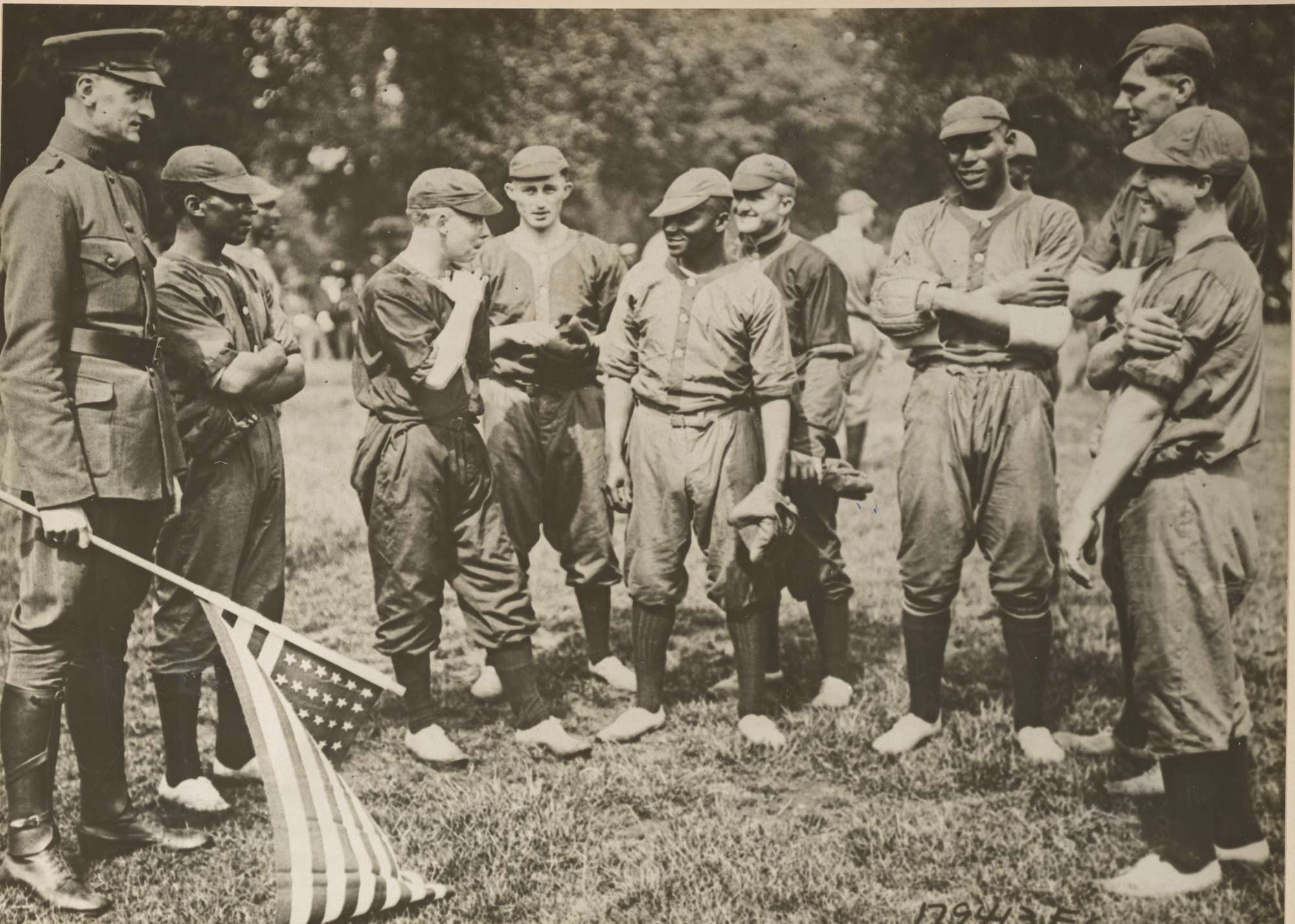 African American Troops Play Ball Against White Troops