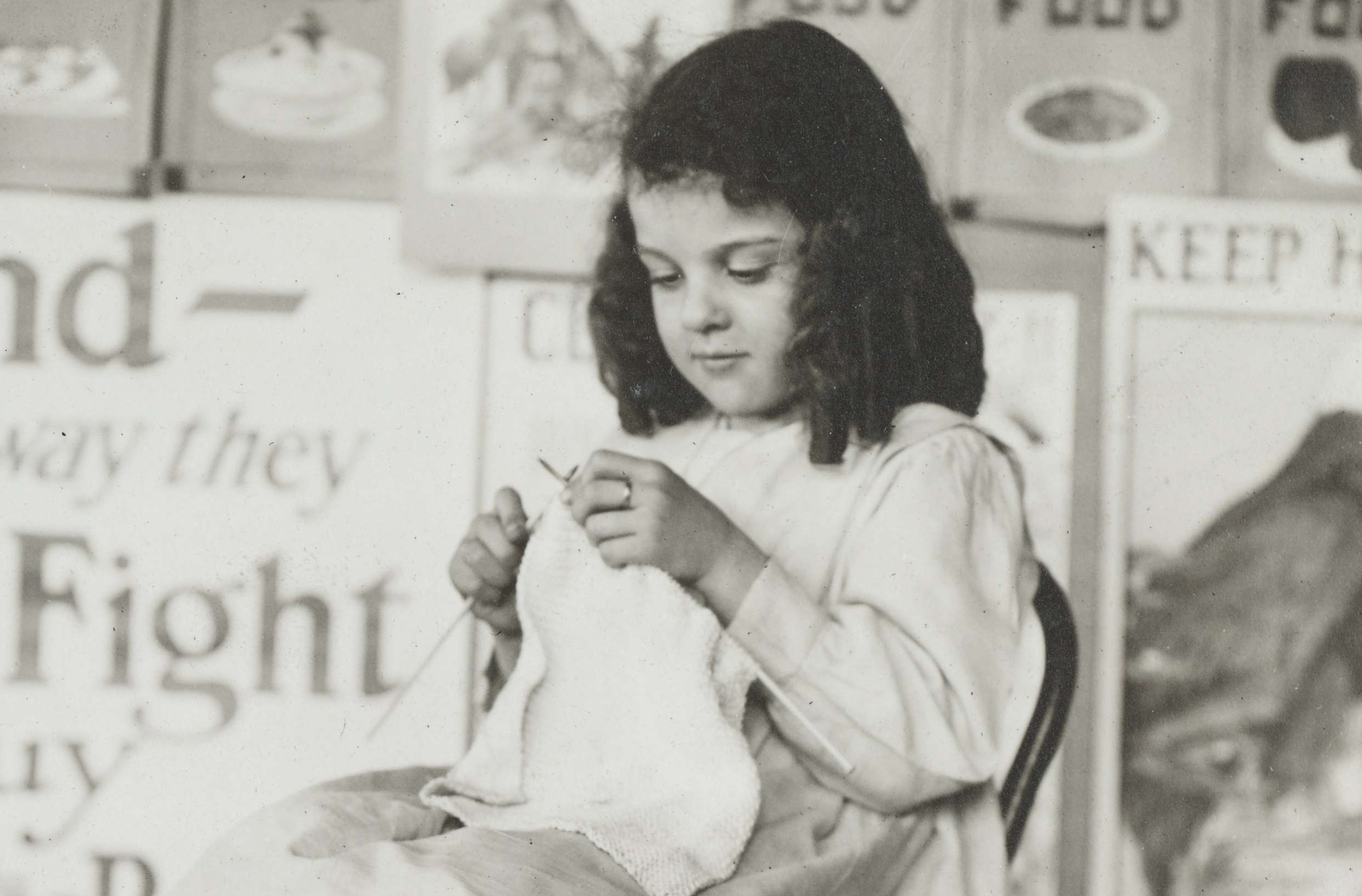 Children of the Irving-Jefferson School of Plainfield, New Jersey, Learning to Knit. Knitting in school room, 1st grade