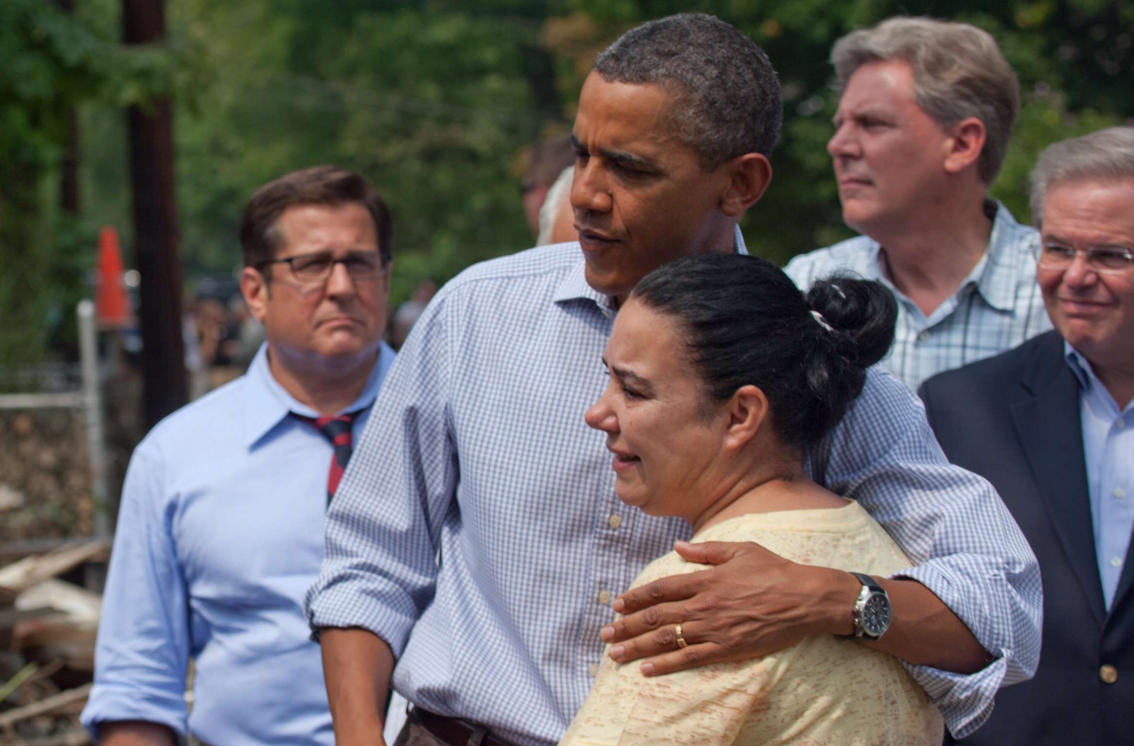 President Obama Surveying Flood Damages in New Jersey