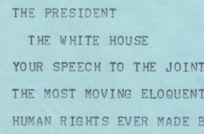 Telegram from Martin Luther King, Jr. to President Johnson