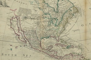 Map of North America from the Moll Atlas