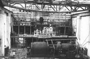 Inside of a Ruined Factory in Hiroshima After Atomic Bomb