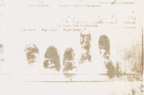 Fingerprint Card of Claudette Colvin