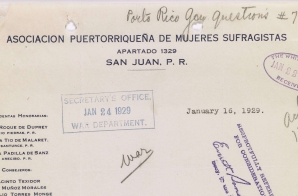 Letter from Ana López de Vélez to President Coolidge