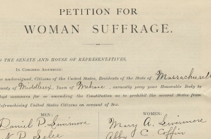 Petition for Woman Suffrage from Residents of Melrose, Middlesex, Massachusetts
