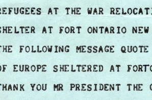 Telegram from War Relocation Authority Director Joseph Smart to President Franklin Roosevelt