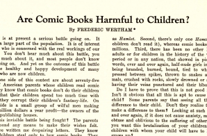 Are Comic Books Harmful to Children by Frederic Wertham