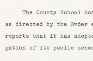 Report and Motion in Green v. County School Board of New Kent County