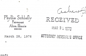Letter from Phyllis Schlafly to John Ashcroft
