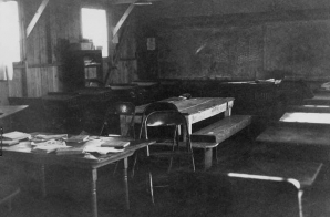 Classroom of the newest building in Labor camp in Mathis, Texas