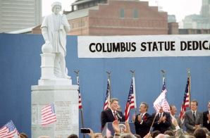 President Reagan Speaking at Dedication of Christopher Columbus Statue