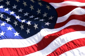 Close-up Shot of an American Flag