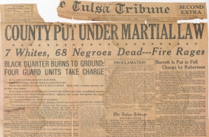 Front Page of The Tulsa Tribune from June 1, 1921