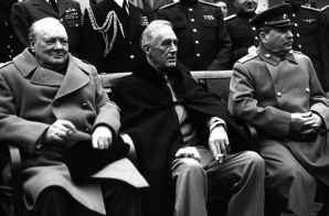 Franklin D. Roosevelt, Churchill, and Stalin at the Livadia Palace in Yalta