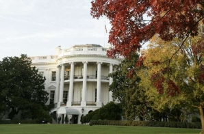 The White House with Fall Leaves