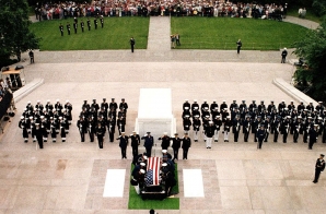 Casket of the Unknown Serviceman of the Vietnam Era at the Tomb of the Unknowns at Arlington National Cemetery