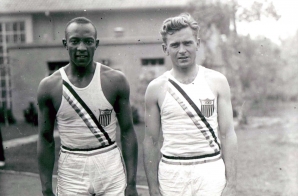 Jesse Owens at the 1936 Olympics in Berlin, Germany