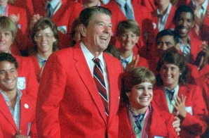 President Reagan with Mary Lou Retton