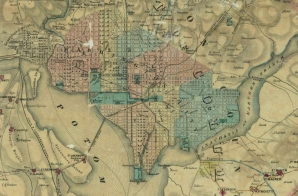 Topographical Map of the Original District of Columbia and Environs Showing the Fortifications around the City of Washington