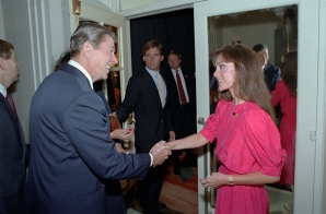 President Reagan with Skater Peggy Fleming