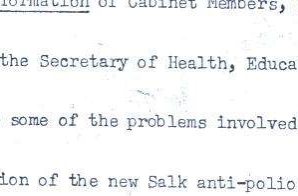 Cabinet Paper, CI-24, "The Salk Vaccine"