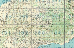 Special Air and Gunnery Target Map of Iwo Jima