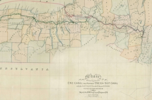 Chart Showing the Lines of the Erie Canal and Proposed Oneida Ship Canal