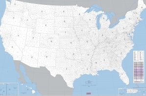 Reference Map for Counties and Statistically Equivalent Areas in the United States
