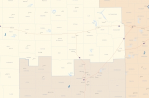 113th Congress of the United States, Kansas State Map