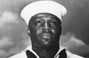 Doris Miller Showing Navy Cross Received in Ceremony at Pearl Harbor