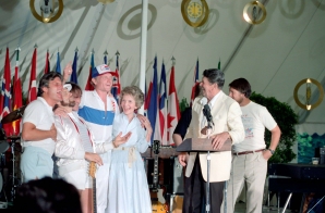 President Reagan and First Lady Nancy Reagan with the Beach Boys