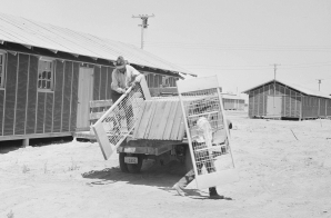 Unloading Beds at the Poston War Relocation Center