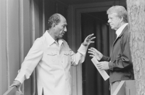 Jimmy Carter and Anwar Sadat at Camp David